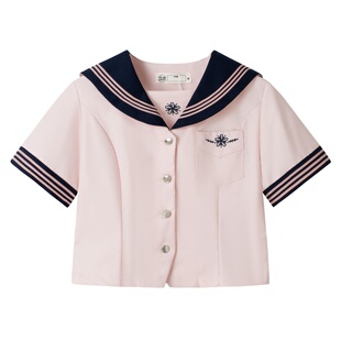 巧所【樱澜中】原创水手服JK制服套装夏季日系学院风粉色短袖套装