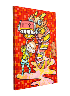 无框画高清微喷定制客餐厅装饰画