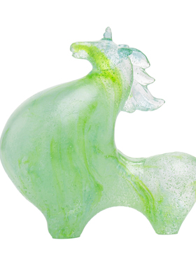 2026马年长安翡骏琉璃马茶桌摆件