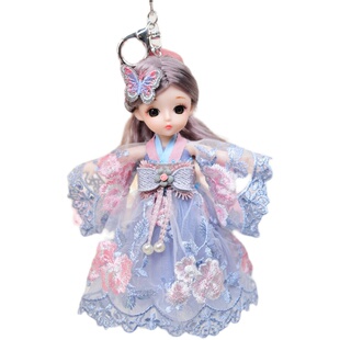仿真洋娃娃小挂件仿古裙子精品女孩钥匙扣送女生礼物饰品书包挂饰