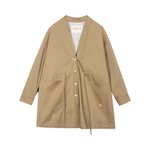 【ZOLLE因为】利落剪裁工装休闲通勤风衣外套