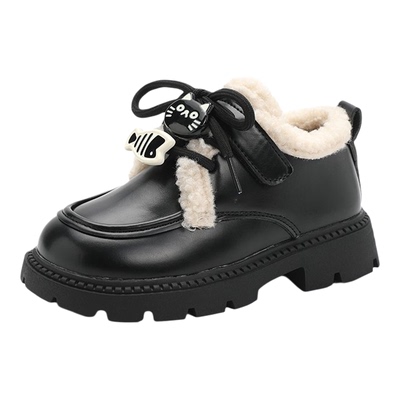 小黄鸭女童时尚加绒保暖棉鞋