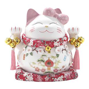 招财猫存钱罐网红陶瓷摆件可爱开业乔迁办公室客厅装饰品可存可取
