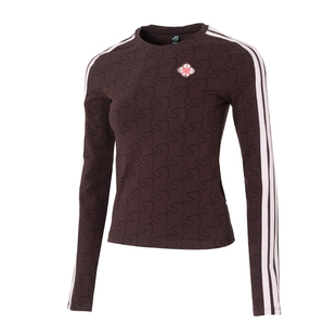 阿迪达斯新年款长袖T恤女CNY马年运动卫衣圆领满印套头衫KW4678