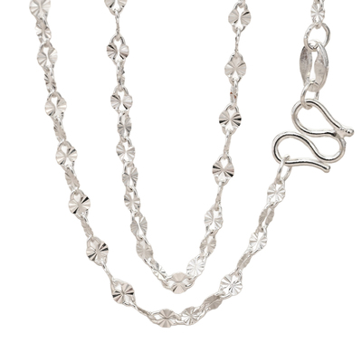 999纯银素链女项链新款银链子