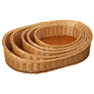 狗窝藤编不易沾毛垫四季通用大中型犬金毛宠物猫床柳编夏日可拆洗