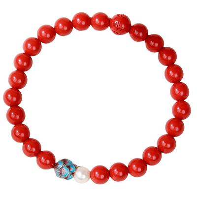 高含量天然原矿朱砂手串