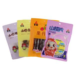百联山楂类制品组合 4包491g山楂棒片条果丹皮卷 蜜饯果脯零食