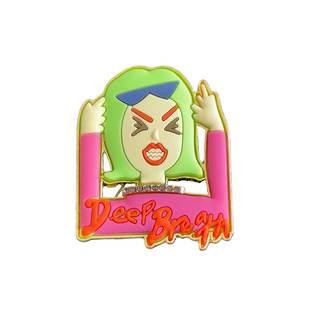 彩色多巴胺搞怪女孩胸针趣味DeepBreath设计小众潮玩个性徽章饰品
