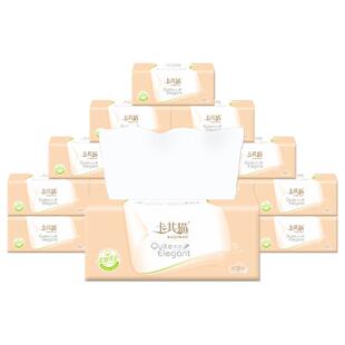 卡其猫纸巾5层可湿水抽纸面巾餐巾纸卫生纸15包整箱家庭装包邮