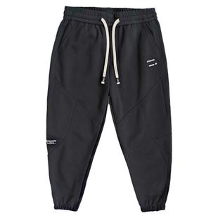 休闲裤男春季新款基础款字母刺绣立体剪裁长裤青年百搭通勤小脚裤