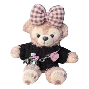 2025年秋季相机雪莉玫包包挂件毛绒公仔玩偶挂饰达菲熊钥匙扣挂饰