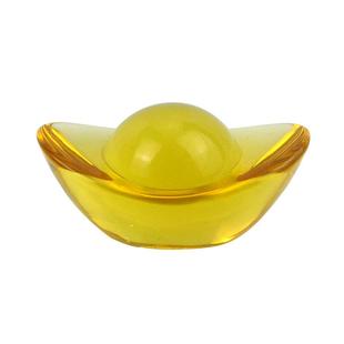 水晶元宝摆件金元宝聚宝盆小元宝招财琉璃开业摆件小乔迁装饰礼品