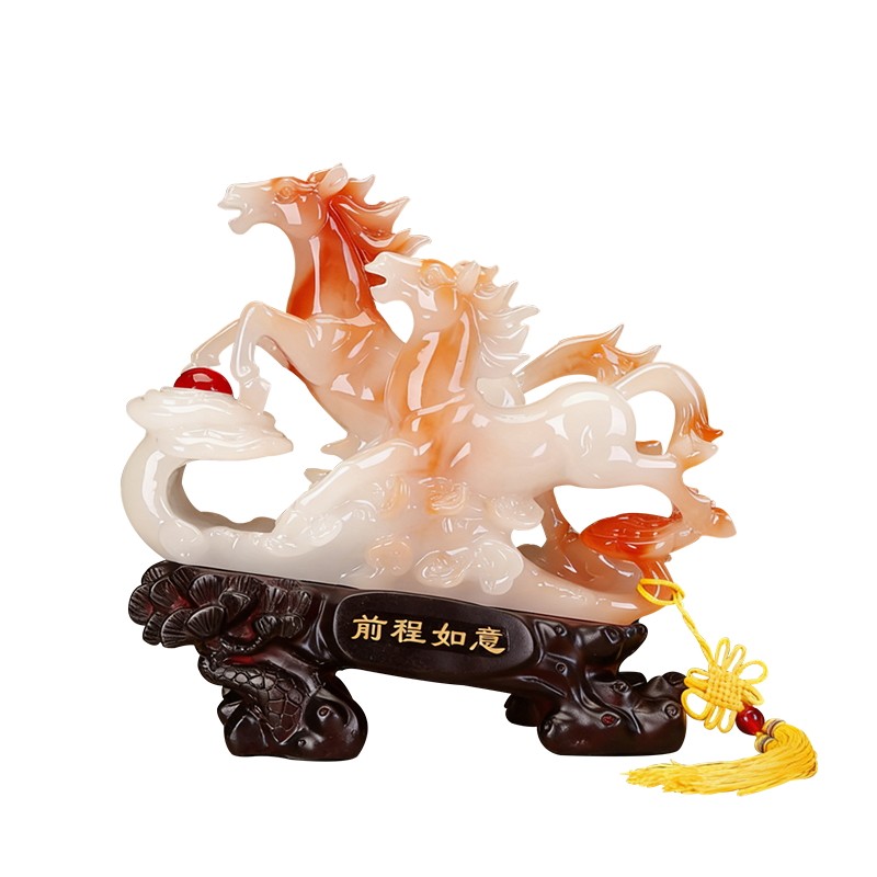 马到成功马上发财开业乔迁摆件