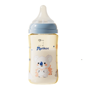 梦呵彩绘PPSU奶瓶瓶身直饮吸管杯鸭嘴重力球6个月以上大容量330ml