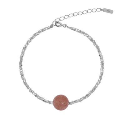 USITE碎银子草莓晶招桃花项链女