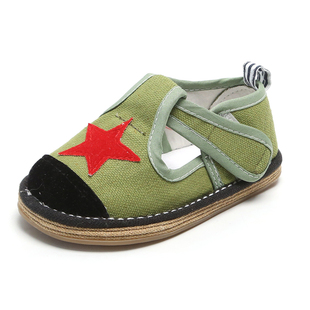 儿童手工小布鞋男女宝宝老北京千层底学步鞋婴儿软底鞋子室内春秋