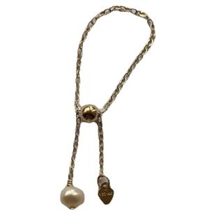 潘潘14K珍珠链条式软戒指女ins潮网红复古冷淡风可调节日系轻奢