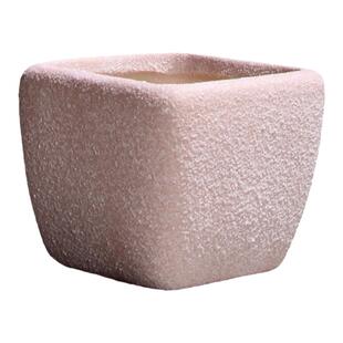 素烧多肉花盆陶瓷小清新迷你桌面盆栽方形盆创意彩砂粗陶拇指小盆