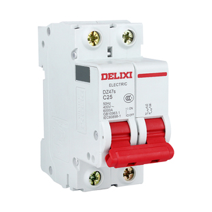 德力西2p空气开关断路器家用DZ47S空开2a6A10A16A20A25A32A40A63A