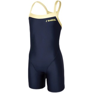 韩国BARREL儿童连体泳衣女童竞速游泳专业训练游泳馆专用平角款