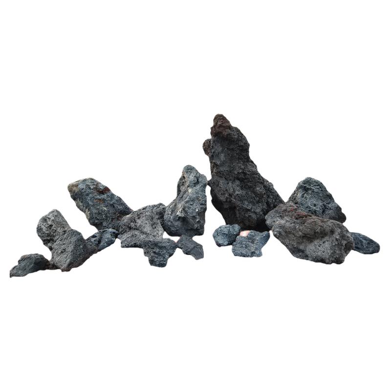 黑色熔岩石大量现货造景鱼缸过滤水池大块原石草缸培菌火山石熔岩