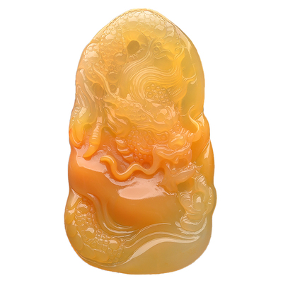 正品云南天然a货牌子男士黄龙玉