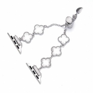 索柯适用iwatch10表带苹果手表带applewatch9金属表链S8链式钢带s7不锈钢6543代Se49mm高级感42mm潮女款手链