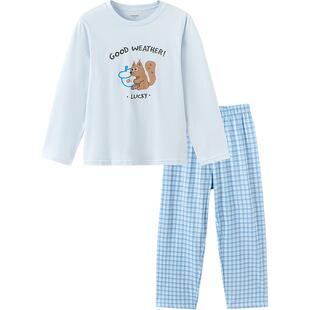 巴拉巴拉儿童睡衣套装夏季空调服男女童家居服宝宝中大童纯棉亲肤