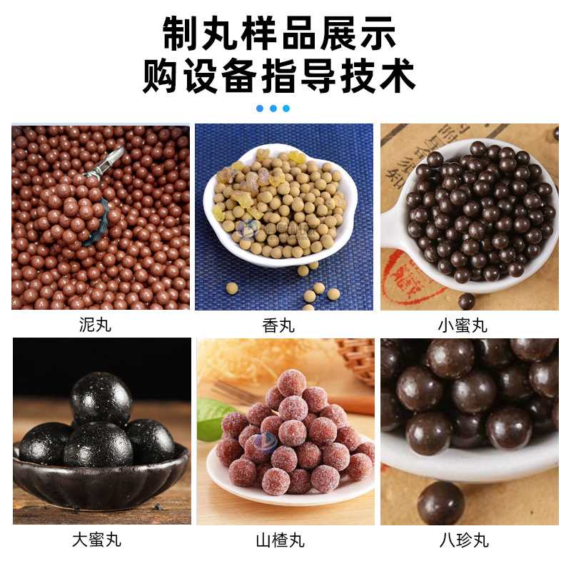 晨雕 全自动水蜜丸制丸生产线 10克黄精黑芝麻丸 369克大蜜丸机