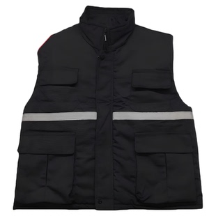 中远船厂秋冬装工作服男女棉布加厚保暖防寒劳保棉马甲反光条电焊