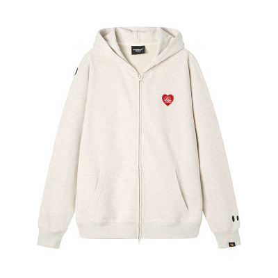 薛之谦dsp连帽开襟大字体卫衣