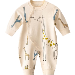 新生儿衣服可爱外出婴儿连体衣超萌春秋男女宝宝纯棉哈衣爬服睡衣