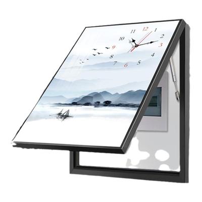 新中式竖版电表箱装饰画