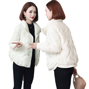 2023年新款羽绒服女短款时尚轻薄款外套女秋冬季小个子韩版白鸭绒
