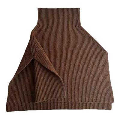 粗针加厚高领100%纯羊毛披肩围脖