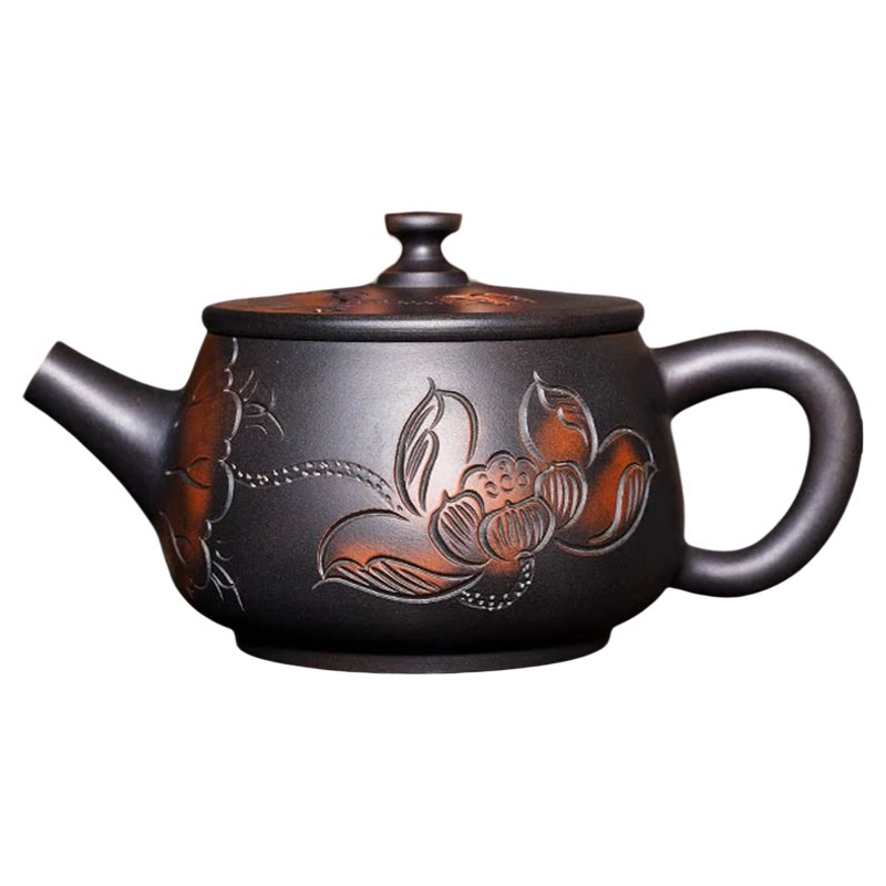 云南建水紫陶茶壶汉瓦石瓢家用高档纯茶具手工单个非坭兴陶紫砂