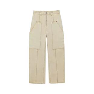 设计师品牌 IMMI 女士水洗牛仔高腰翻折九分裤(水洗产品)300124