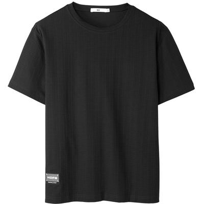 海澜之家圆领提花微阔短袖T恤