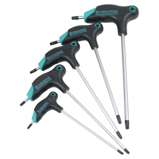 强磁米字螺丝刀t型梅花扳手套装中孔花型内六花单T15 T20 T30 T40