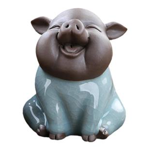 创意十二生肖小牛羊鸡猪猴马狗蛇虎陶瓷桌面摆件家居装饰工艺招财