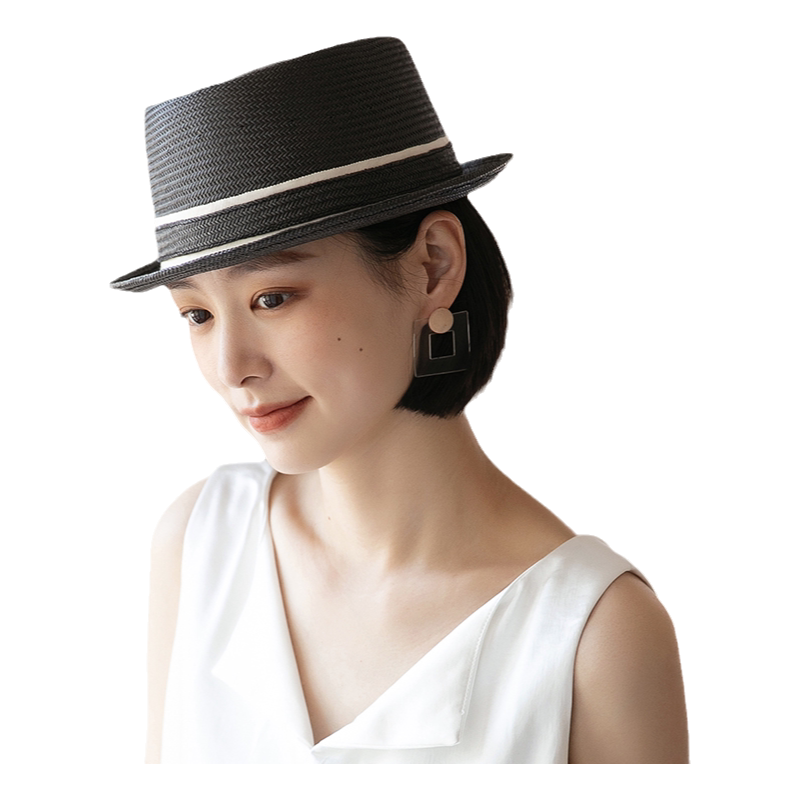 日本五分纸草礼帽女夏季法式草帽