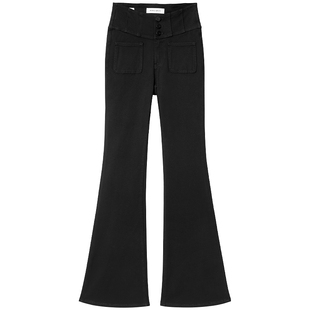 Miss Sixty2026春季新款牛仔裤女V腰修身显瘦四面弹超模裤喇叭裤