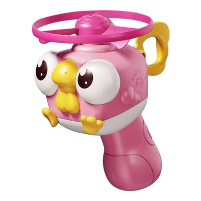 手拉飞盘竹蜻蜓飞天飞碟枪玩具