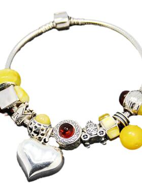 个性s925纯银手链空托diy镶嵌