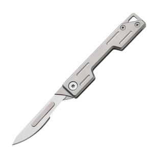 户外便携不锈钢美工刀折叠钥匙扣小刀速拆手术小刀迷你随身裁纸刀