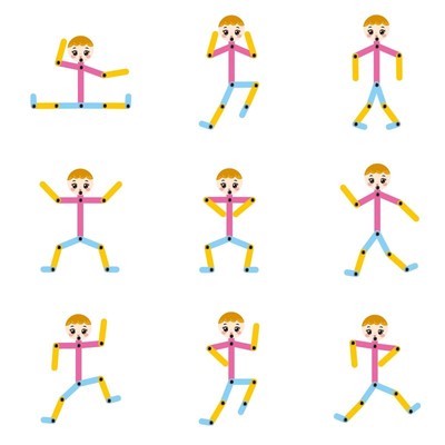 百变火柴人儿童运动小木人玩具幼儿园锻炼观察力精细动作益智游戏