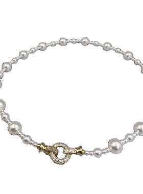 精致法式珍珠项链轻奢饰品高级感