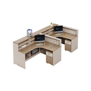 员工工位桌简约办公室职员桌DIY洞洞桌面4/6人位办公桌文员卡位