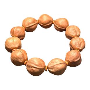 梅林铁核原籽高端橄榄核手串男款原皮素串正圆素珠男士素核圆珠子